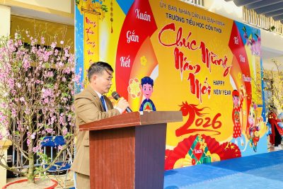 NGÀY HỘI: “MỪNG ĐẢNG – MỪNG XUÂN – MỪNG ĐẤT NƯỚC ĐỔI MỚI” VÀ TRAO QUÀ TẾT ẤM YÊU THƯƠNG TẠI TRƯỜNG TH CỒN THOI