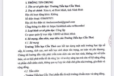 Báo Cáo Thường Niên Năm Học 2024-2025